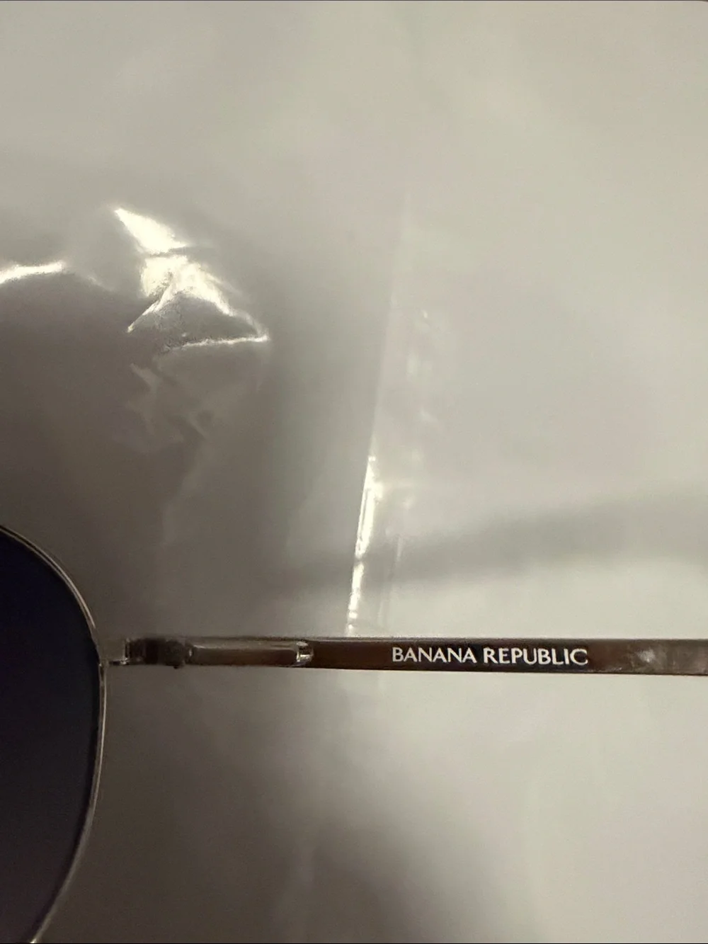 Banana Republic Aviator Sunglasses with Blue Gradient Lenses and Gold Frame